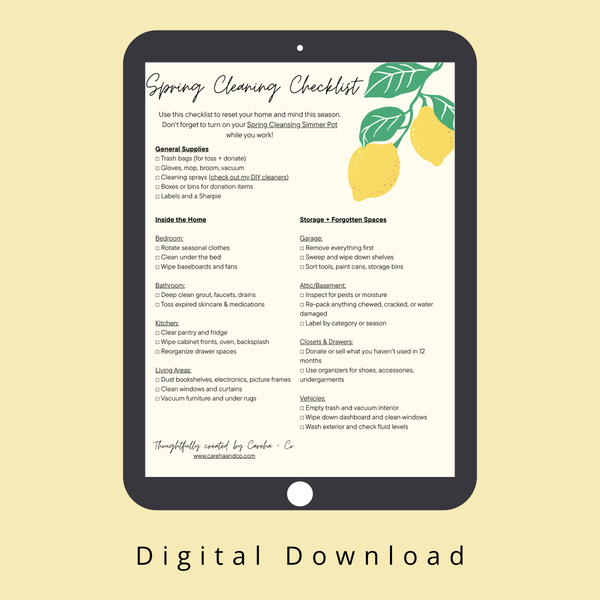 Spring Cleaning Checklist (free download)