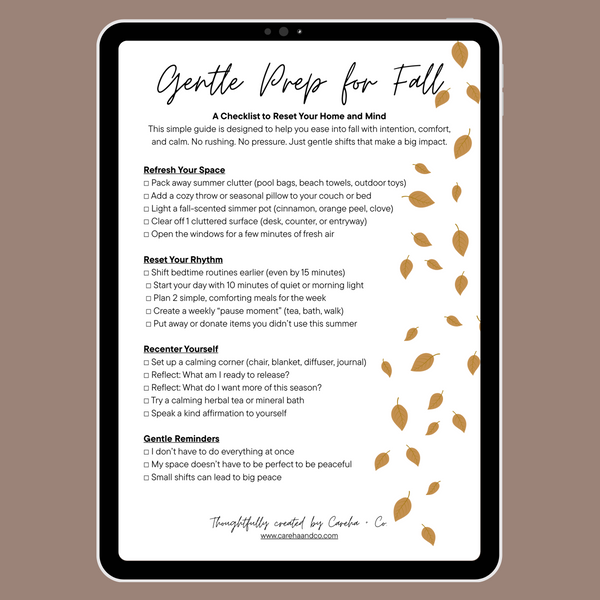 Gentle Prep for Fall Checklist (digital download)