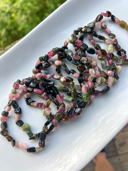 Watermelon Tourmaline Gemstone Bracelet