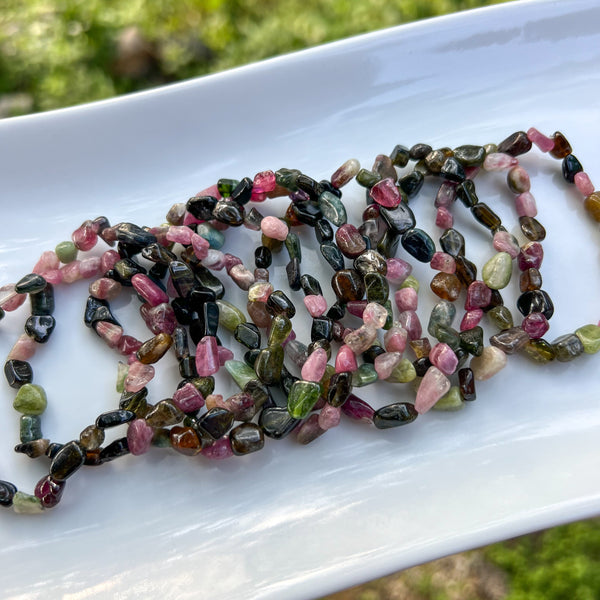 Watermelon Tourmaline Gemstone Bracelet