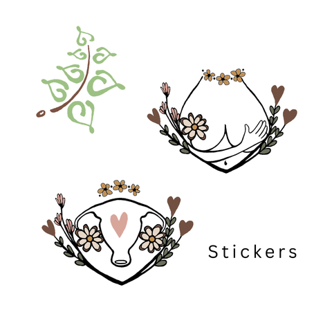Hand-Drawn Wellness Stickers